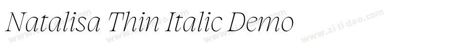 Natalisa Thin Italic Demo字体转换